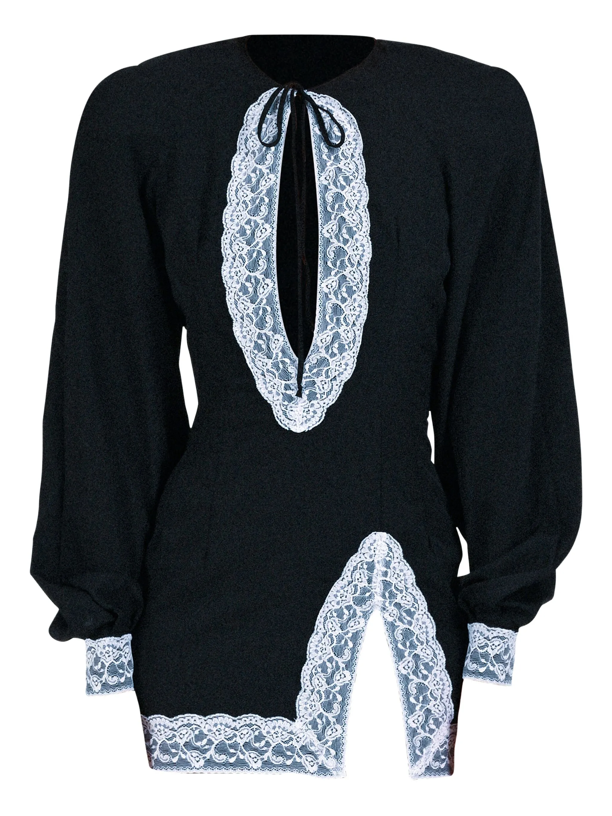 

Кружевное платье с завязками Rowen Rose, черный