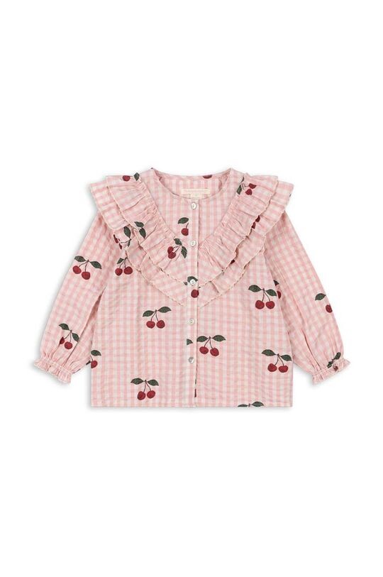 

Детская хлопковая блузка KIM FRILL BLOUSE GOTS Konges Sløjd, розовый