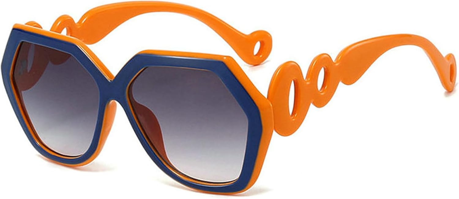 

Солнцезащитные очки Willochra Vintage Polygon Square для женщин, ретро-модные, с градиентным переходом цвета, для улицы, с защитой от УФ-излучения UV400, модные, с толстой оправой, C5