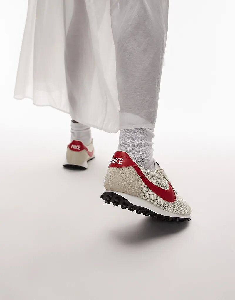 Кроссовки унисекс Nike LD-1000 в кремово-белом и красном цветах — фото 3