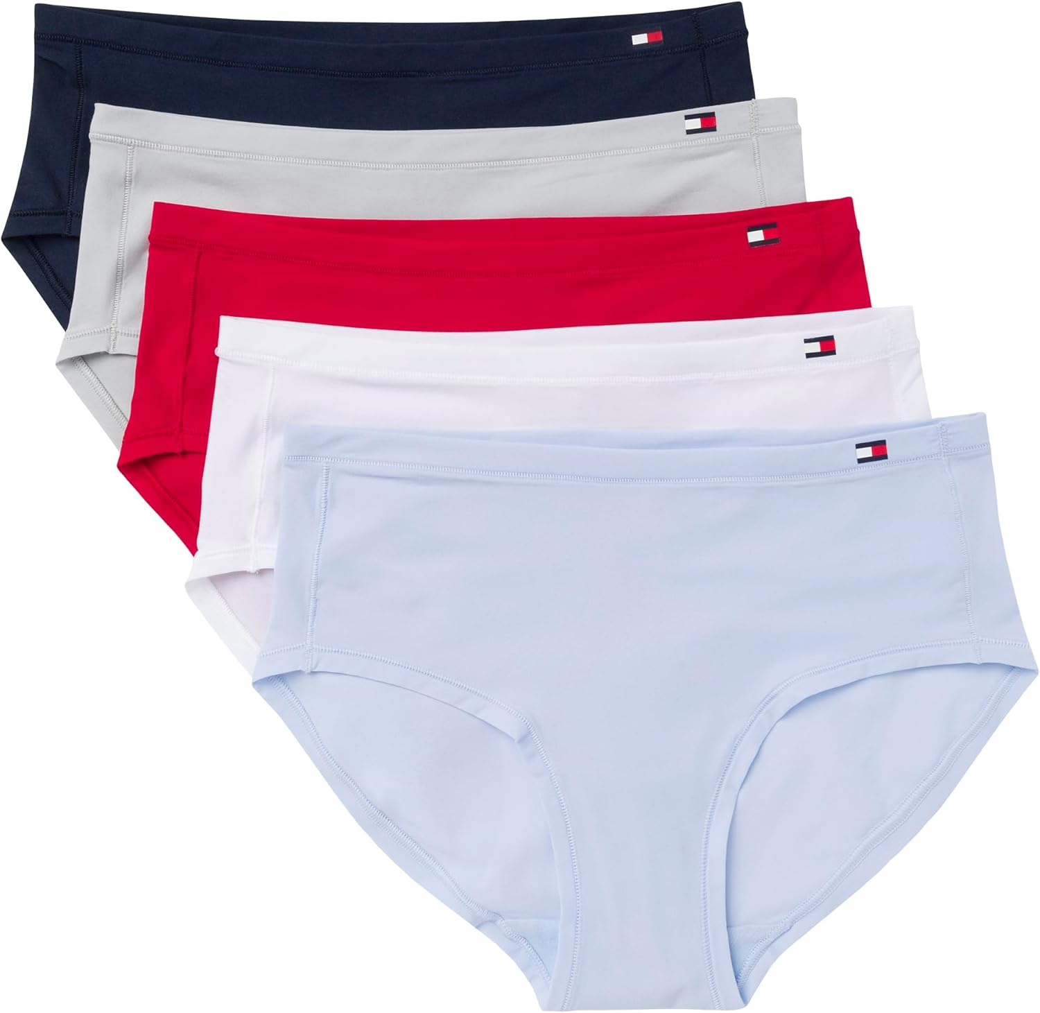 

Женское нижнее белье Tommy Hilfiger Hipster, упаковка 5 пар, Sweet Blue/Bright White/Sky Captain/Micro Chip/Tango Red