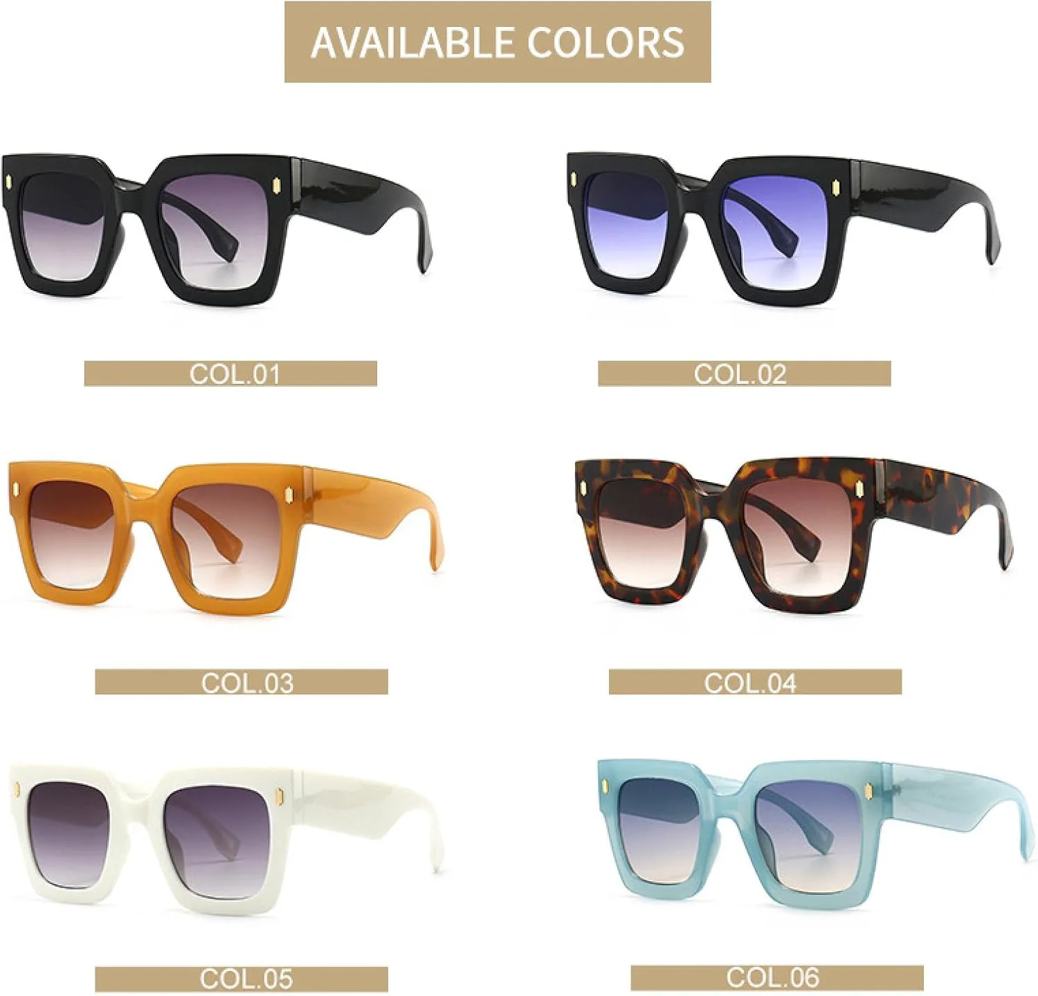 

Роскошные солнцезащитные очки в крупной оправе для женщин, модные солнцезащитные очки для активного отдыха с защитой от УФ-излучения UV400 TOIPASTN, White