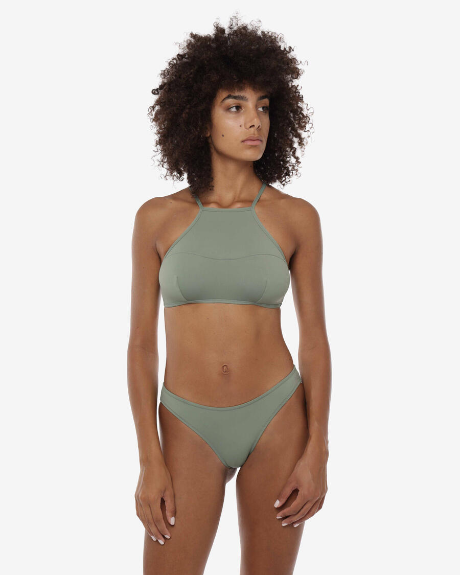 

JAKED Верх женского синтетического купальника цвета милитари-зеленый для плавания