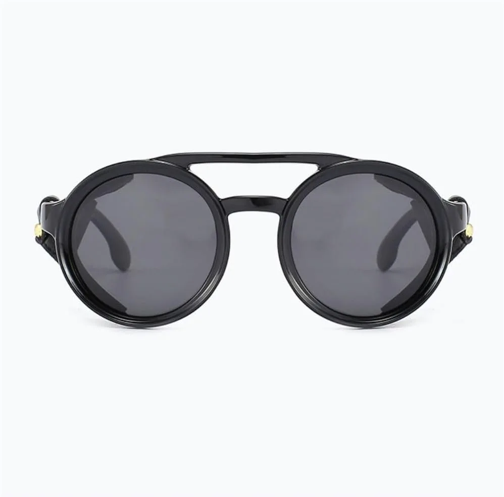 

Декоративные солнцезащитные круглые очки, очки для активного отдыха, панк-очки для вождения, черные солнцезащитные очки, очки для верховой езды KTUCN, Blue