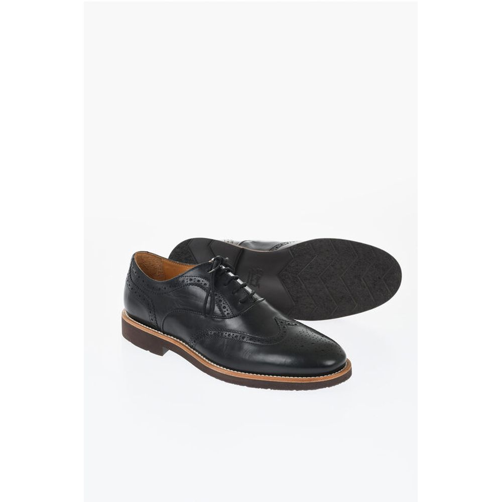 

Кожаные туфли-оксфорды Full Brogues Corneliani, черный