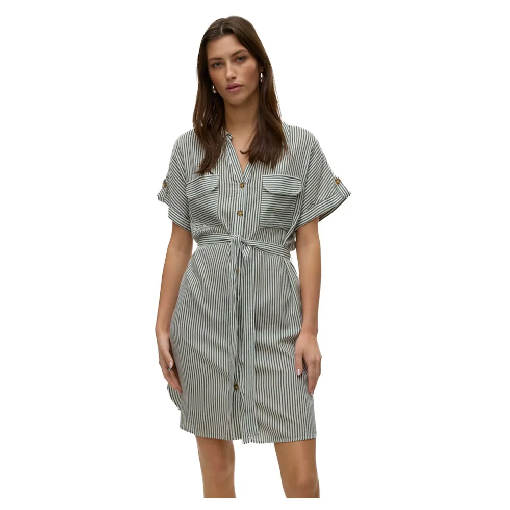 

Платье Vero Moda Bumpy short sleeve short, серый