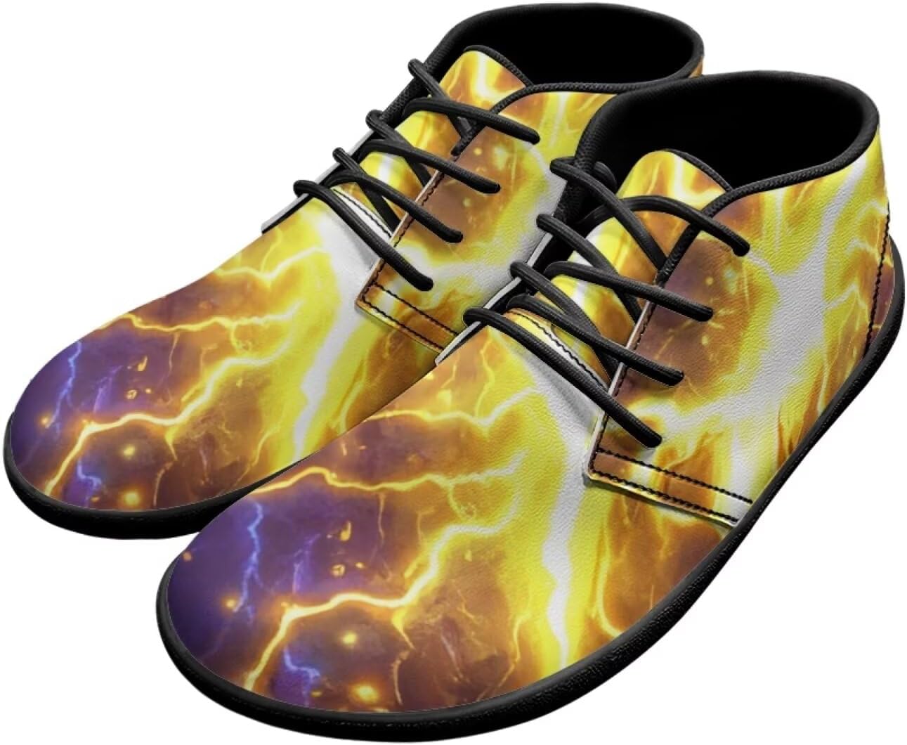 

Мужские баскетбольные кроссовки с низким верхом и принтом «Молния и пламя», шнуровка, спортивная обувь для тренировок для мальчиков Ecaestolph, фиолетовый