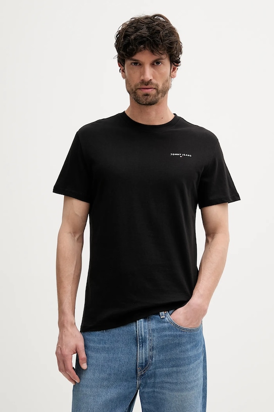 

Хлопковая футболка Tommy Jeans, черный