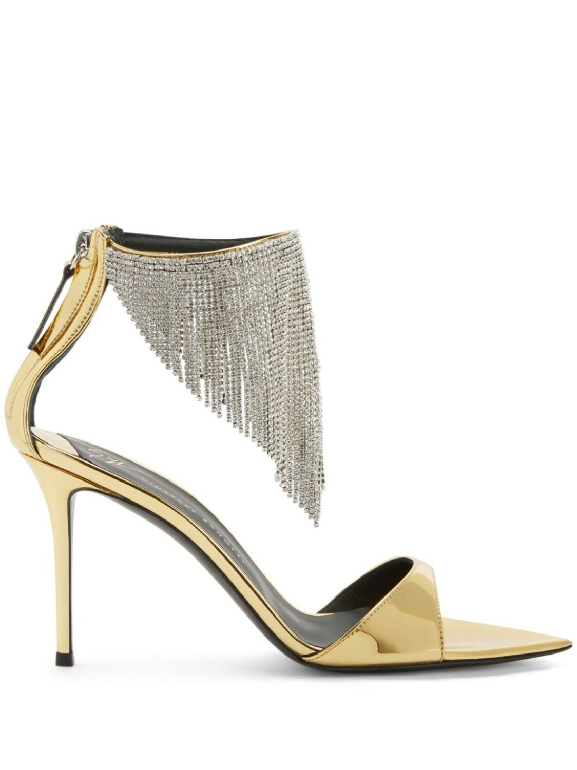 Giuseppe Zanotti босоножки Intriigo 90 с кристаллами, золотистый
