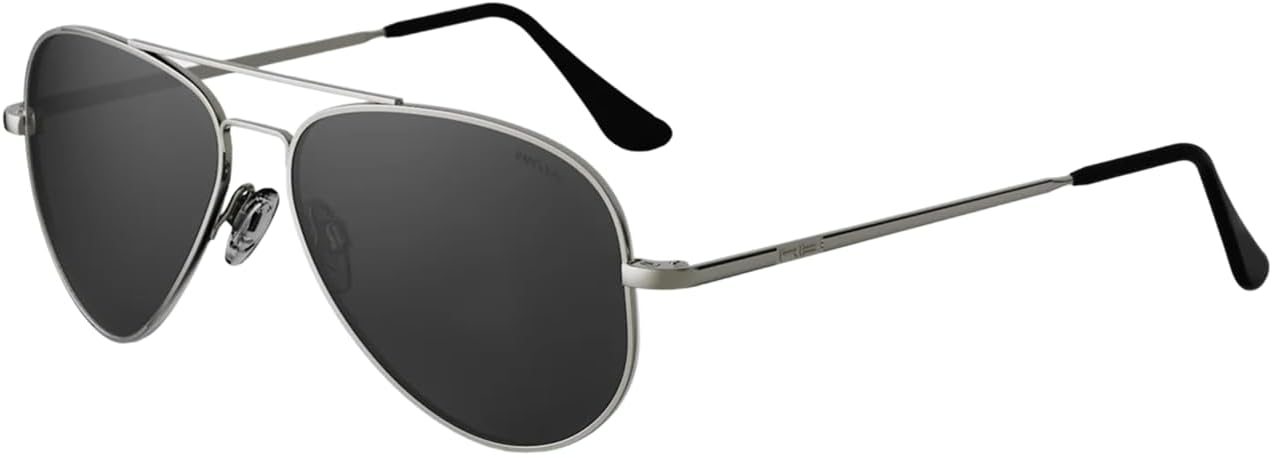 

Солнцезащитные очки-авиаторы Randolph Eyewear Concorde для мужчин и женщин – неполяризованные и поляризованные, рассчитанные на длительное использование Randolph Engineering, Gun Metal / American Gray