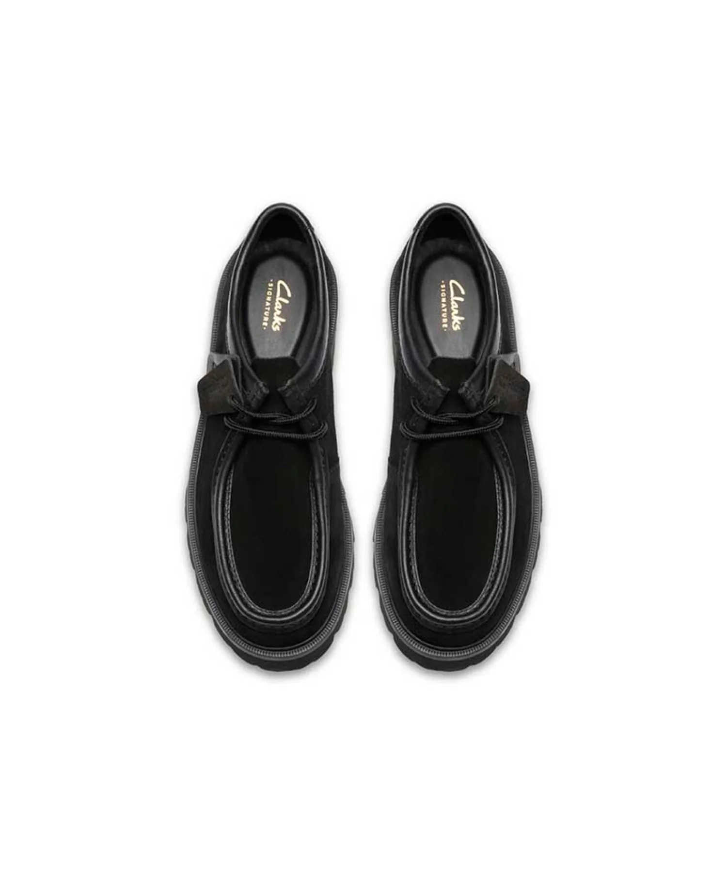 Мужские мокасины Clarks Cleyhill Seam из мягкой замши чёрные — фото 3