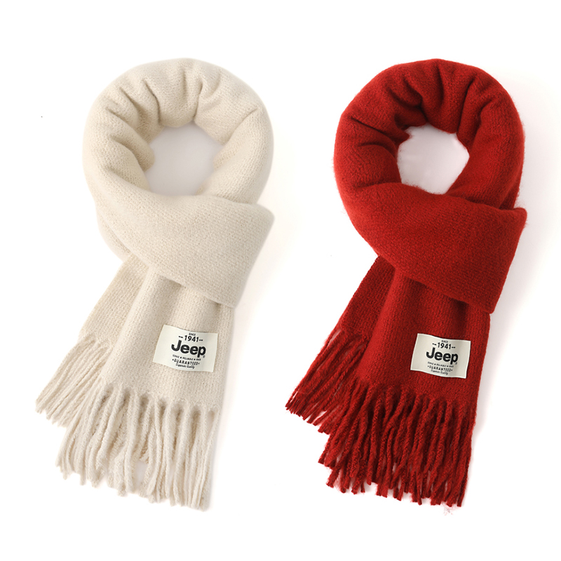 

Jeep Вязаный шарф унисекс, 2 Pack (Beige+Red)