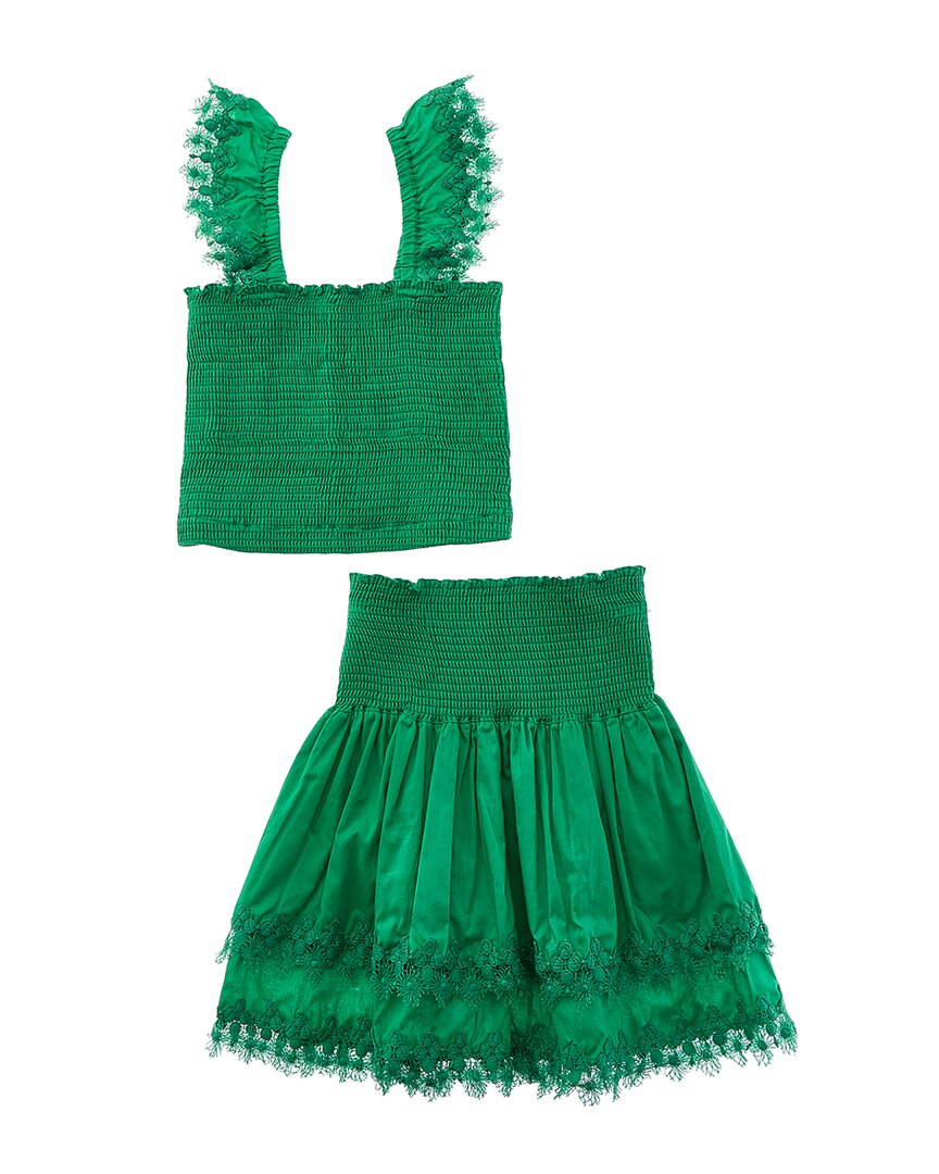

Комплект с юбкой Little Peixoto Mariel, цвет kelly green