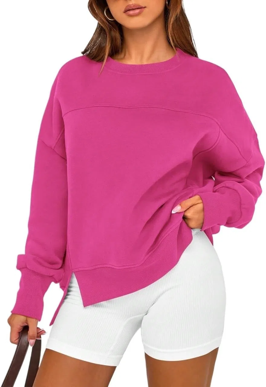Свитшот женский свободный, Hot Pink