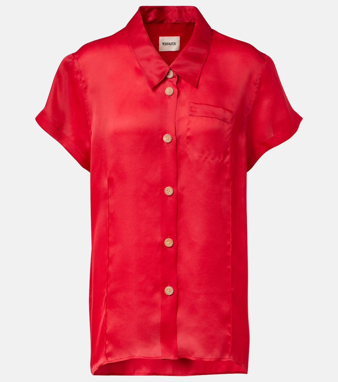 

Шелковая рубашка из органзы Keefe Khaite, Raspberry