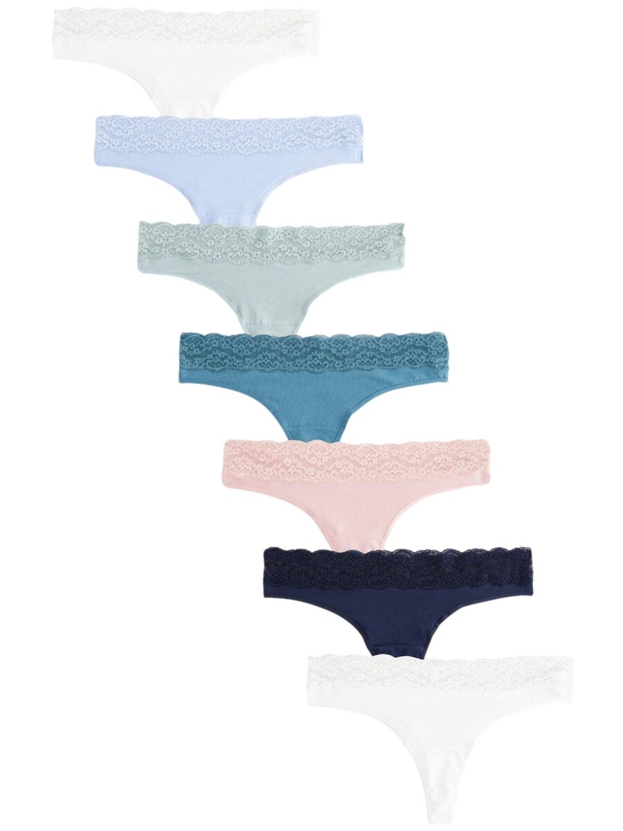 

Стринги Next, цвет Beige/marine blue/Light blue/Pastel green/White
