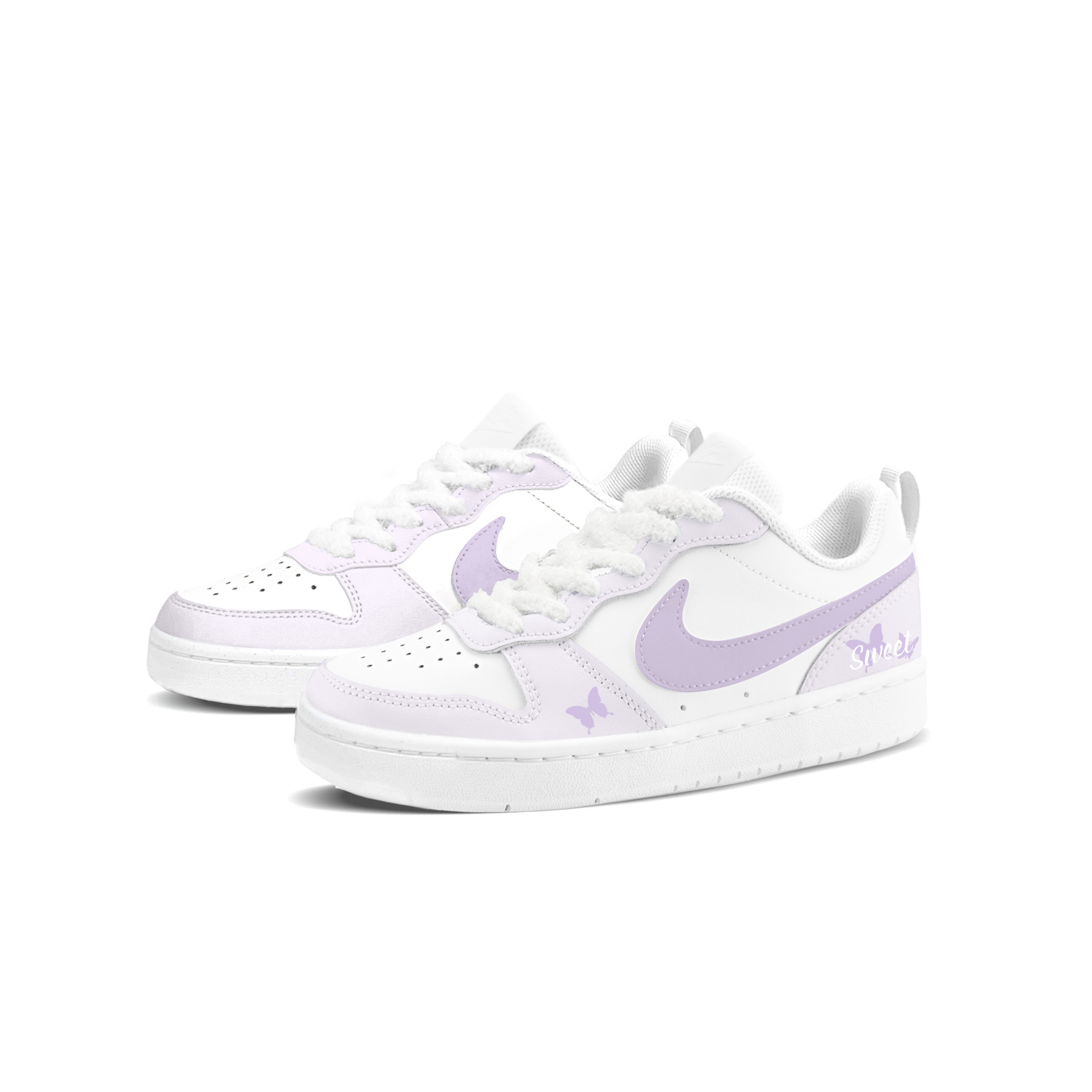 Детские скейтерские кеды Court Borough Nike, фиолетовый — фото 4