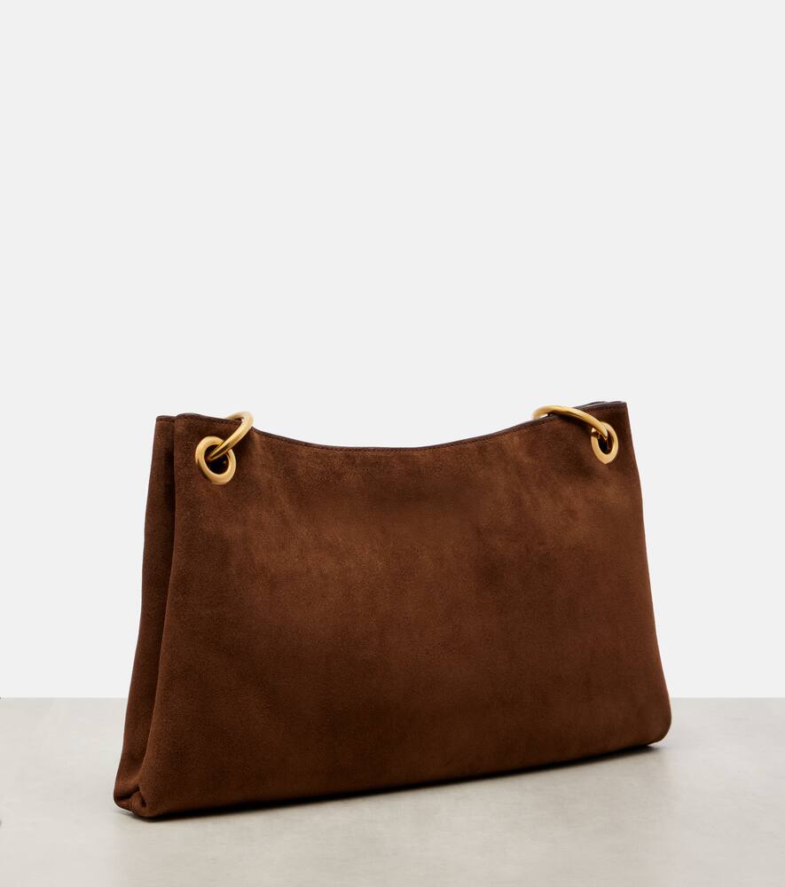 Etude большая замшевая сумка через плечо Prada, Brown — фото 4