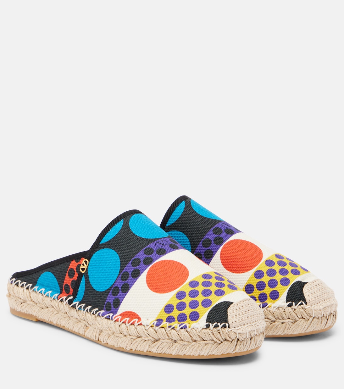 Ла Круизетт печатные эспадрильи-мюли Valentino Garavani, Multicolor/Nero