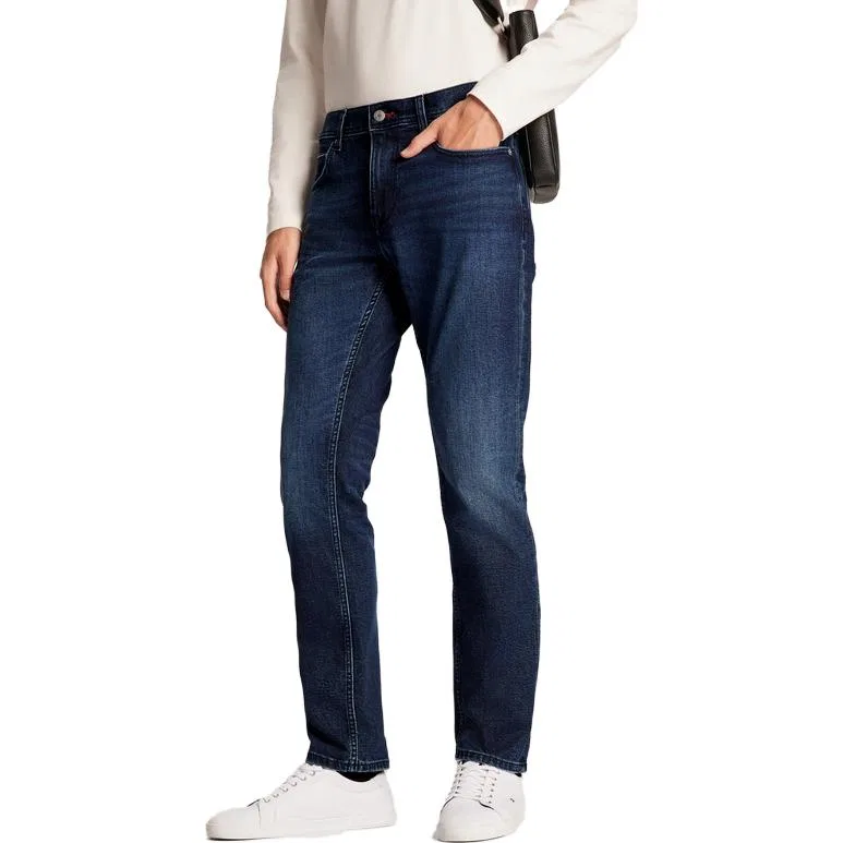 Джинсы мужские Dark Denim Blue Tommy Hilfiger — фото 4