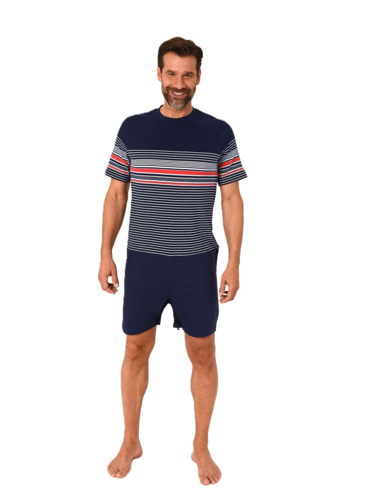 

Комбинезон с короткими рукавами и молнией на спине и штанинах, темно-синий NORMANN