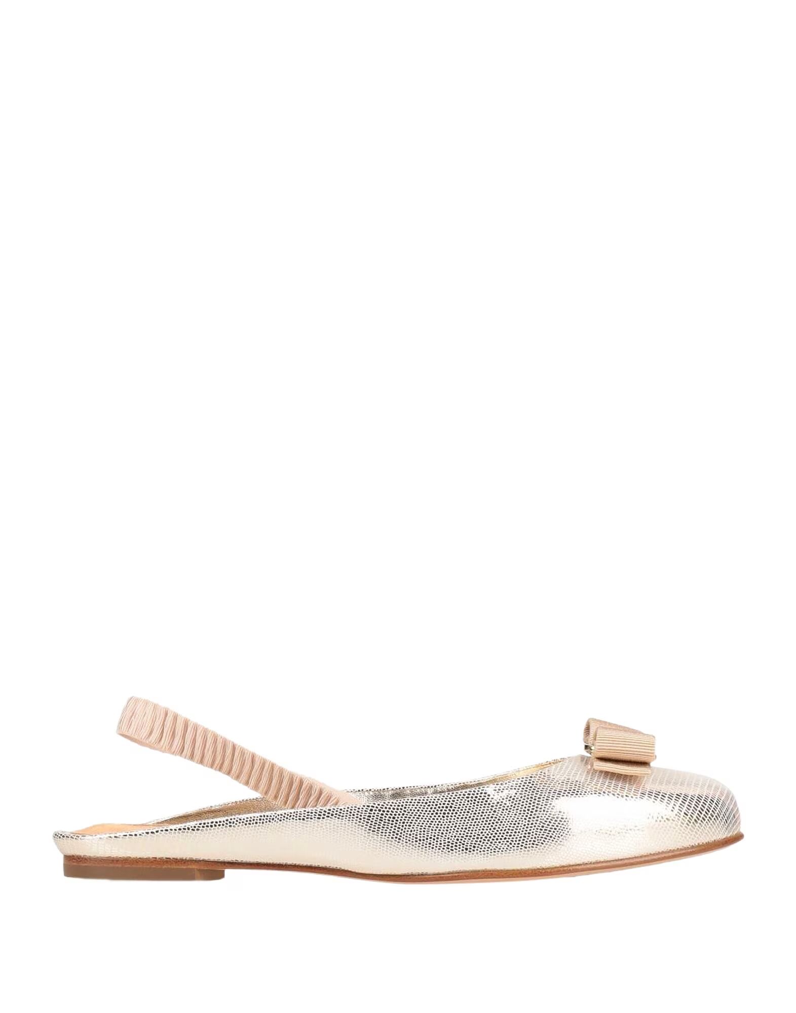 Балетки Ferragamo, платиновый