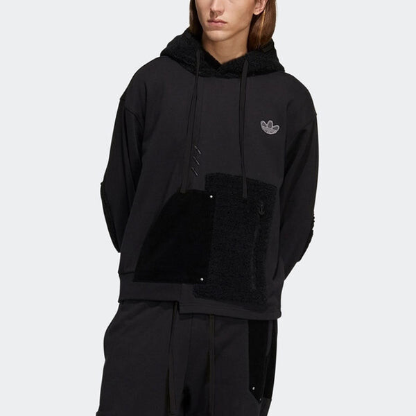 Толстовка adidas originals Series Irregular Splicing Sports Black, мультиколор — фото 3