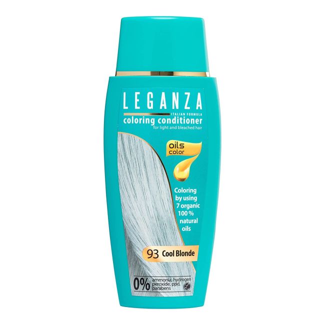 

20 кондиционер для волос с оттенком черного тюльпана Leganza, цвет 93 cool blonde, 150 мл