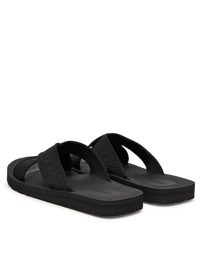 Calvin Klein Черные мюли Ess Diecut Xcross Wb Aop HM0HM02093 — фото 3