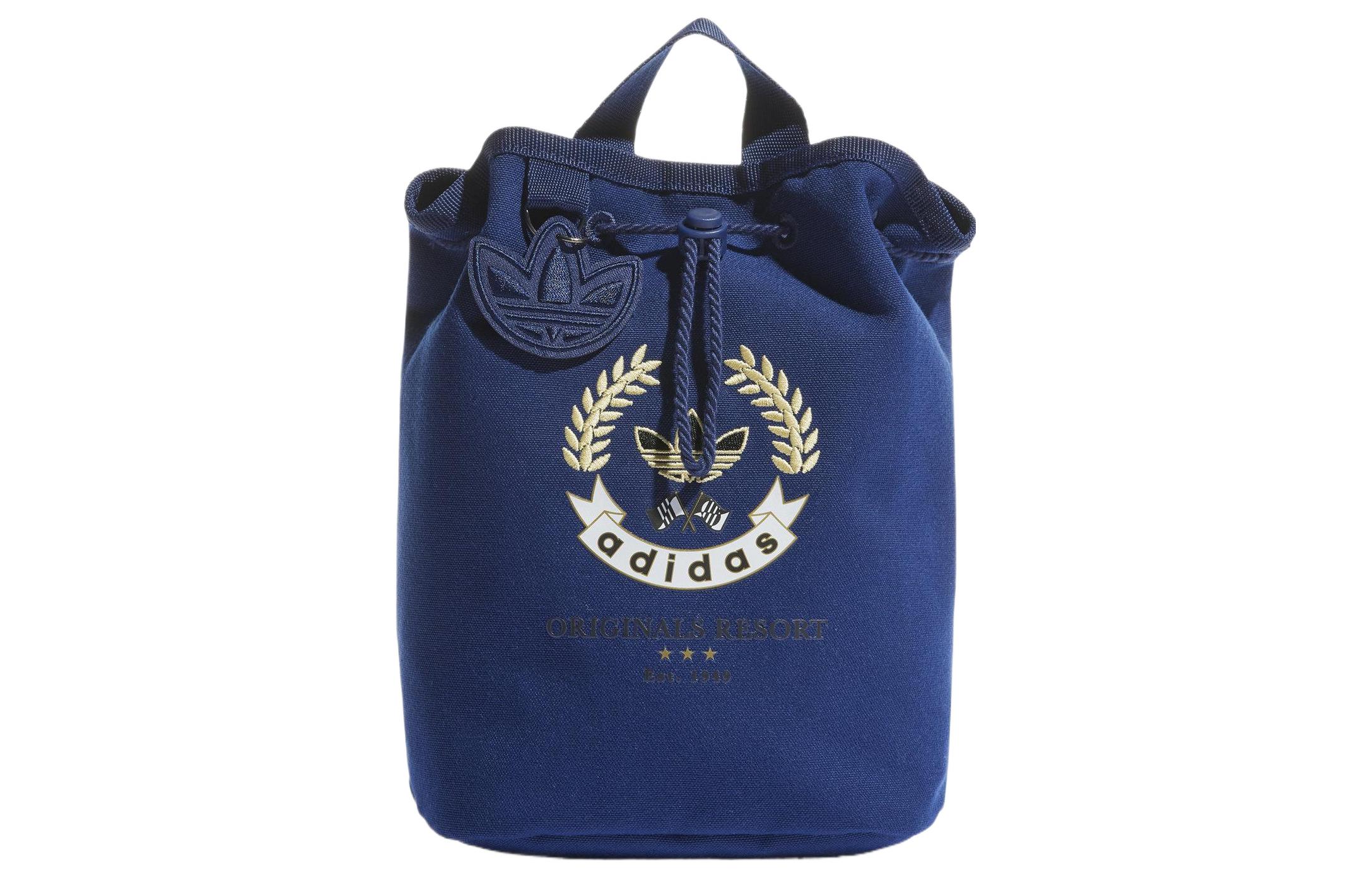 

Футболка Adidas Originals из переработанного полиэстера полотняного переплетения портативный рюкзак унисекс морской синий