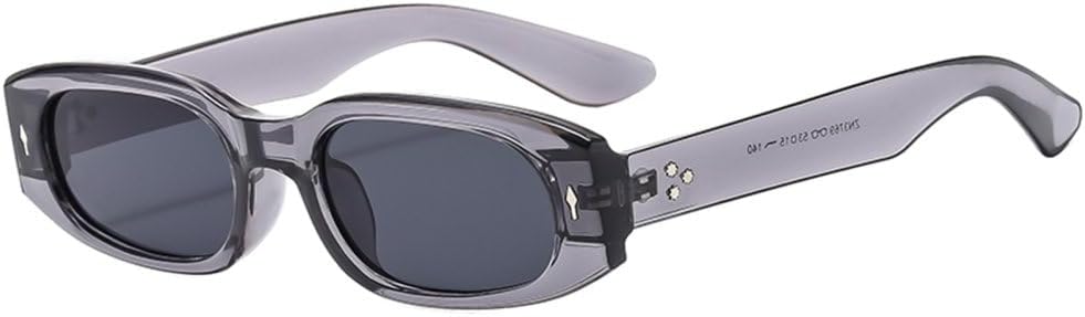 

LVTFCO Популярные модные универсальные солнцезащитные очки в маленькой оправе с защитой от УФ-излучения, широкими зеркальными дужками, персонализированные очки для женщин, Grey