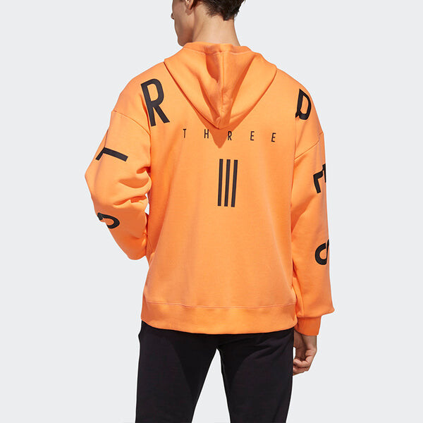 Куртка sport 2 street alphabet printing athleisure casual sports hooded jacket orange Adidas, оранжевый — фото 3