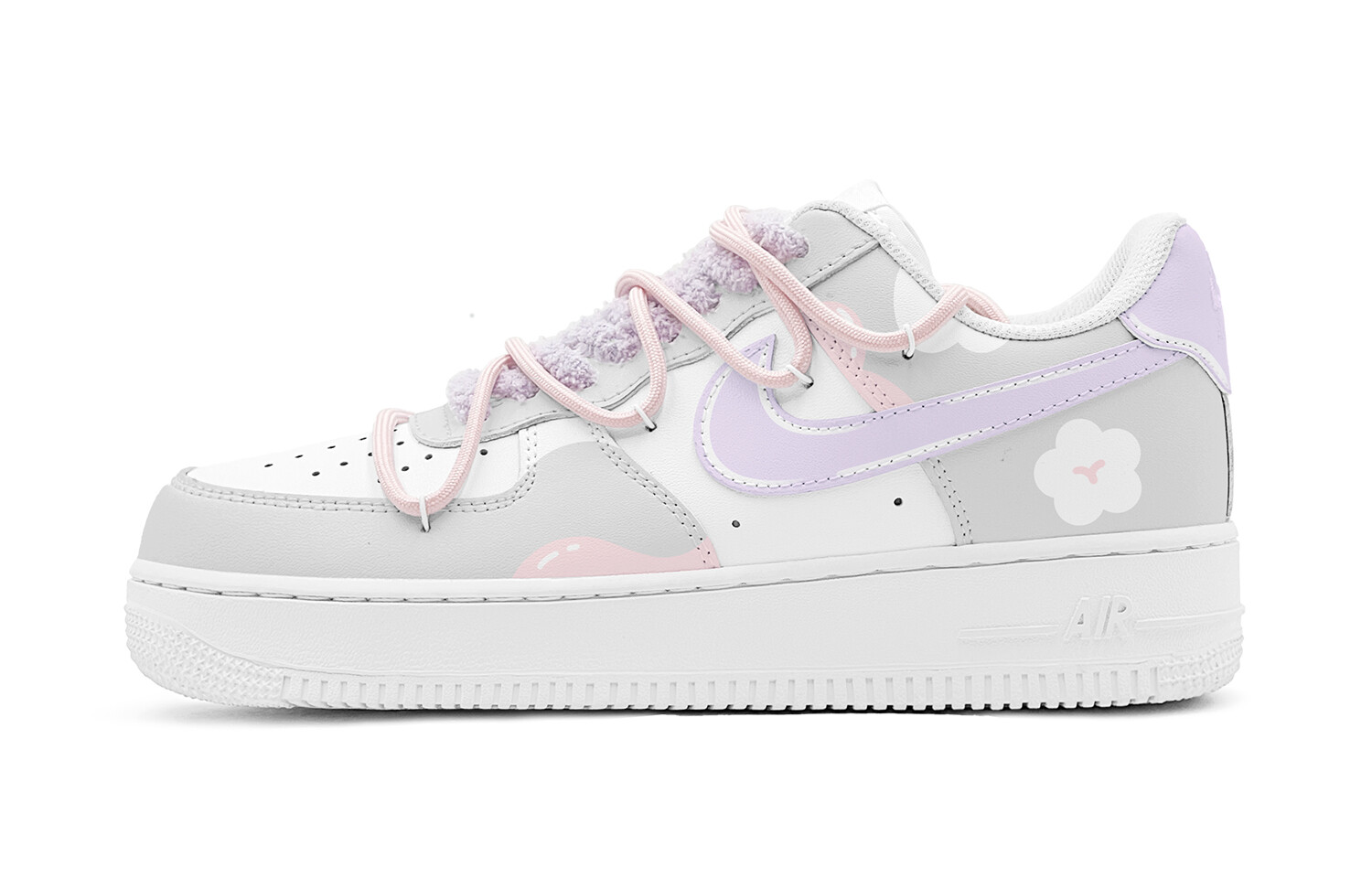 

Кроссовки для скейтбординга Air Force 1 женские, низкие, серый Nike