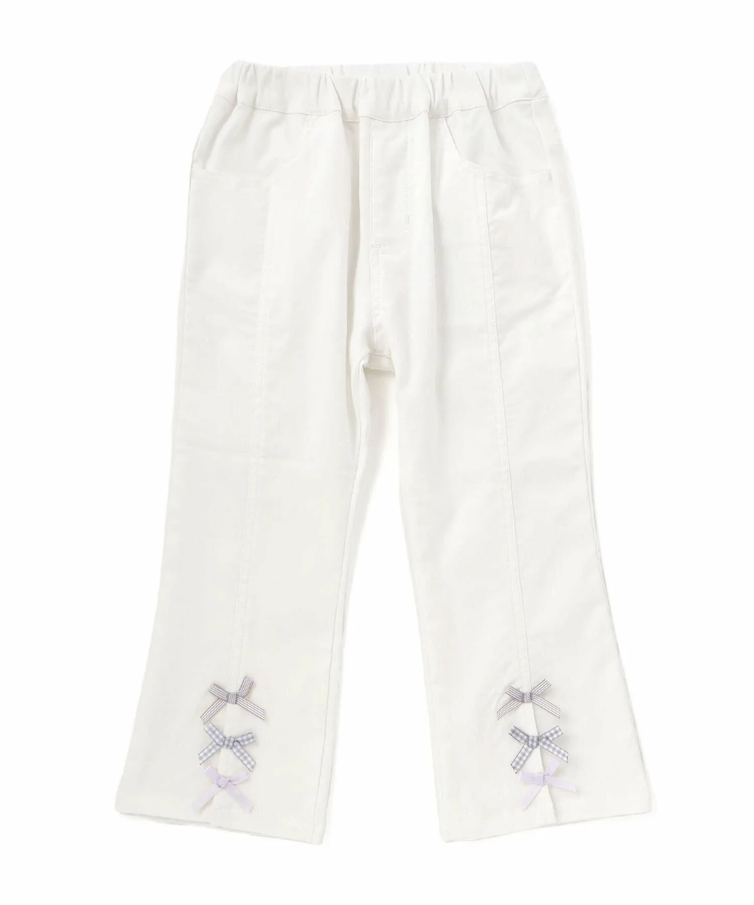 Брюки из эластичной саржи с ленточным краем (80–130 см) SLAP SLIP, Off white — фото 4