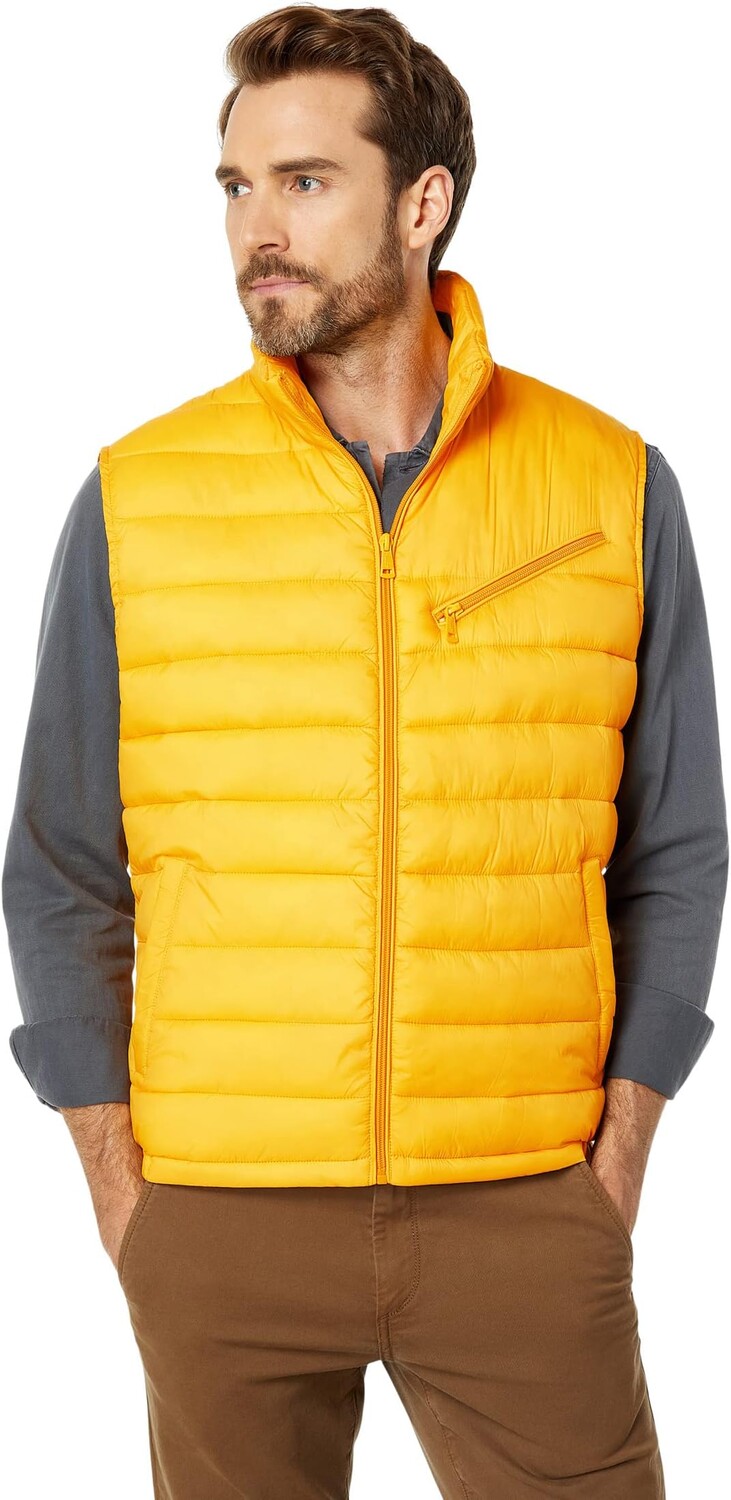 

Утепленный жилет Cole Haan Zip Front Quilted Vest, желтый
