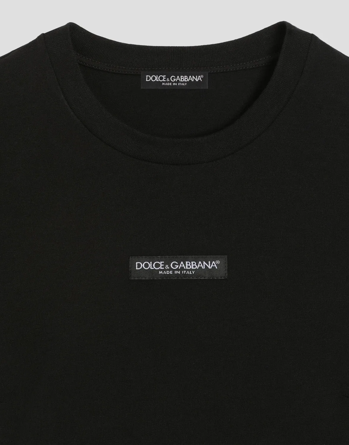 Трикотажная футболка с логотипом Dolce & Gabbana, черный — фото 3