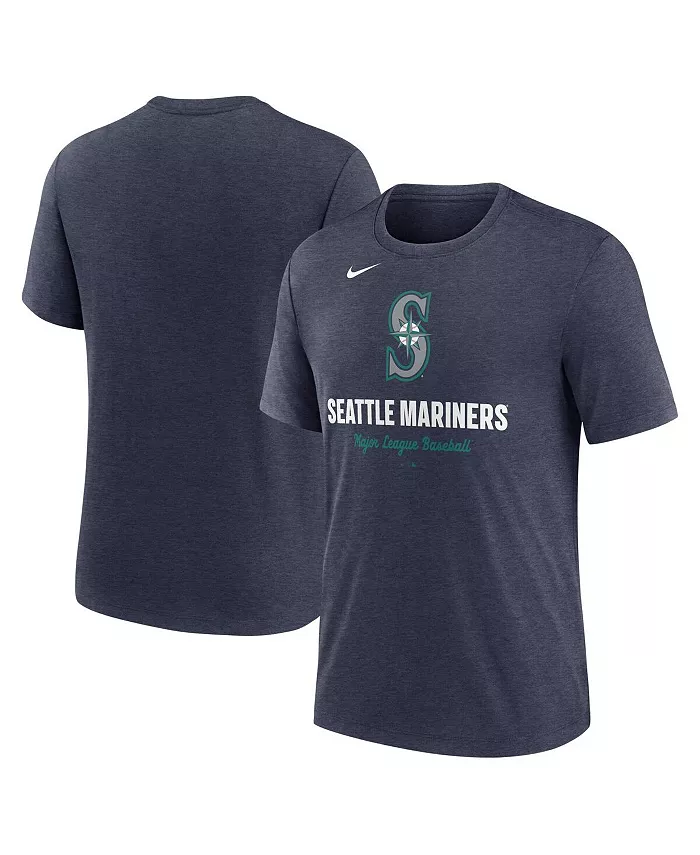 

Мужская футболка Heather Navy Seattle Mariners Logo Tri-Blend Nike