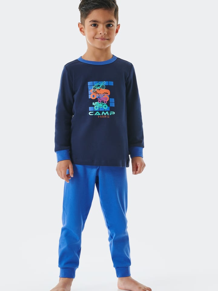 Schiesser Пижама Boys World темно-синего цвета — фото 2