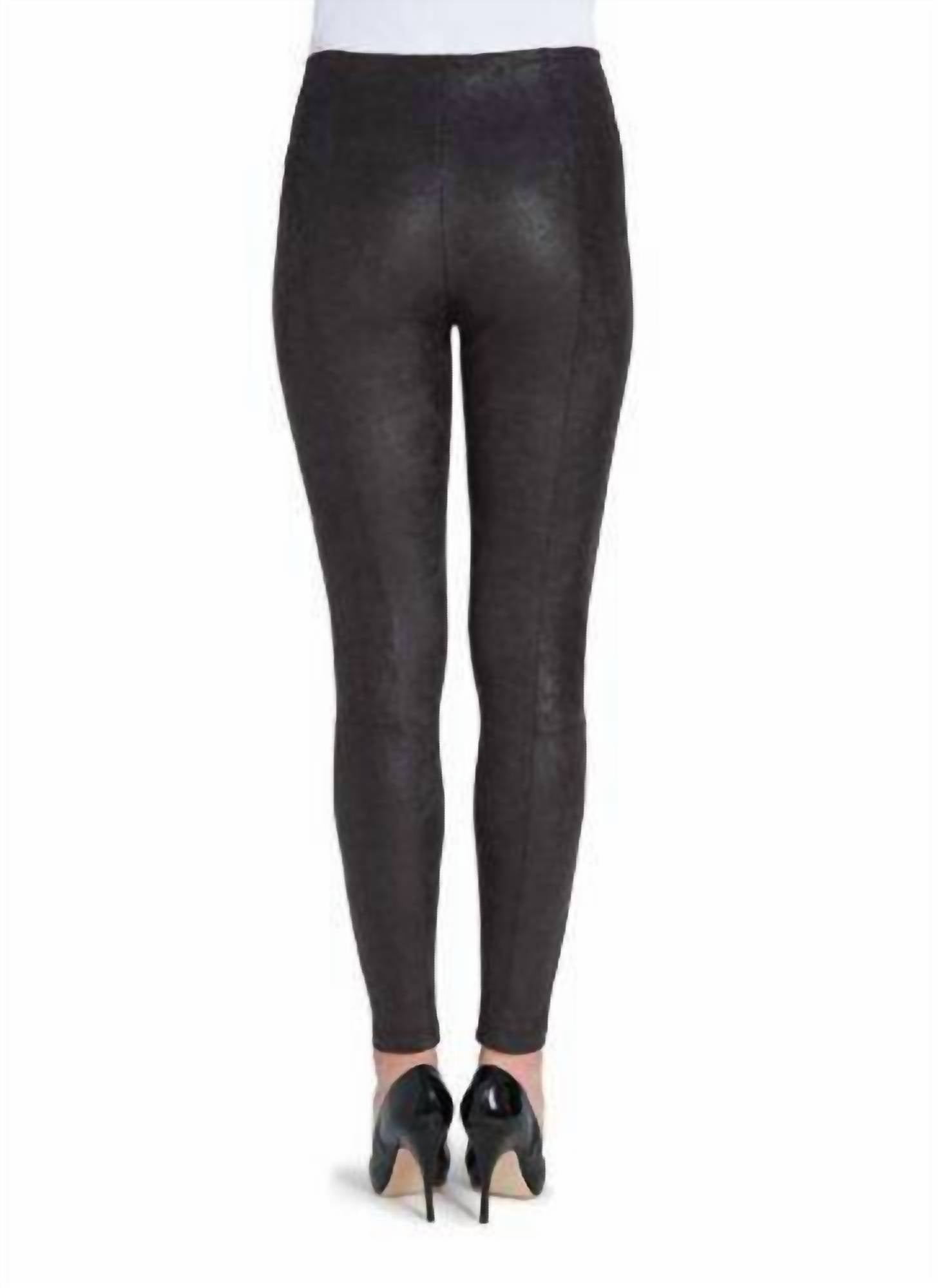 

Леггинсы из замши Buff Suede -Xl черного цвета Lysse