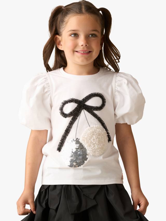 

Детская футболка с диско-шаром из хлопка Angel & Rocket, White