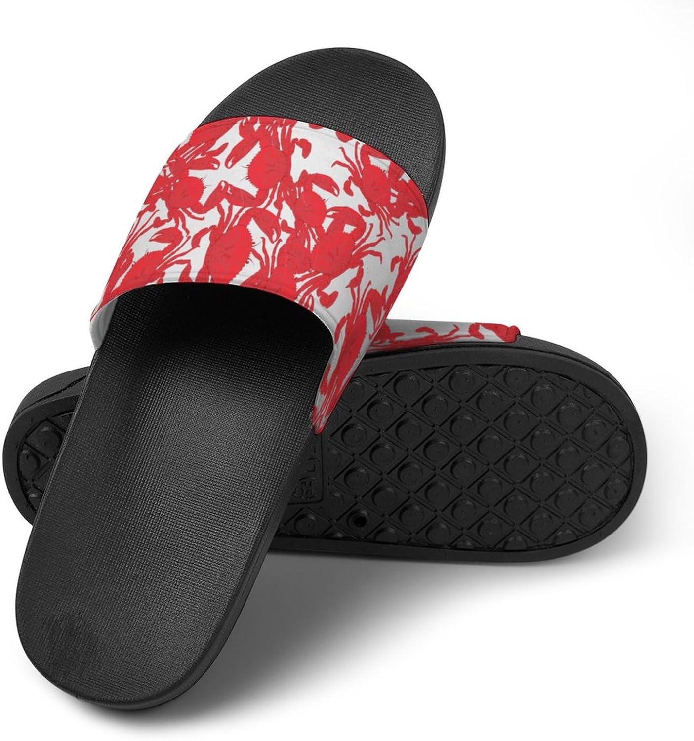 

Вьетнамки для душа Jeireumteor Sushi, мягкие, противоскользящие, для использования в помещении, с открытым носком, сандалии для женщин и мужчин, Cute Crabs