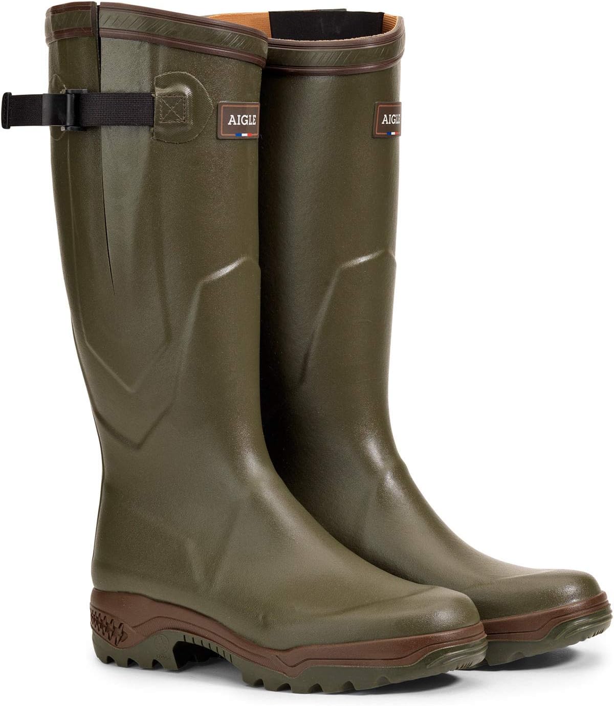 Мужские резиновые ботинки Aigle Benyl M коричневого цвета US — фото 2