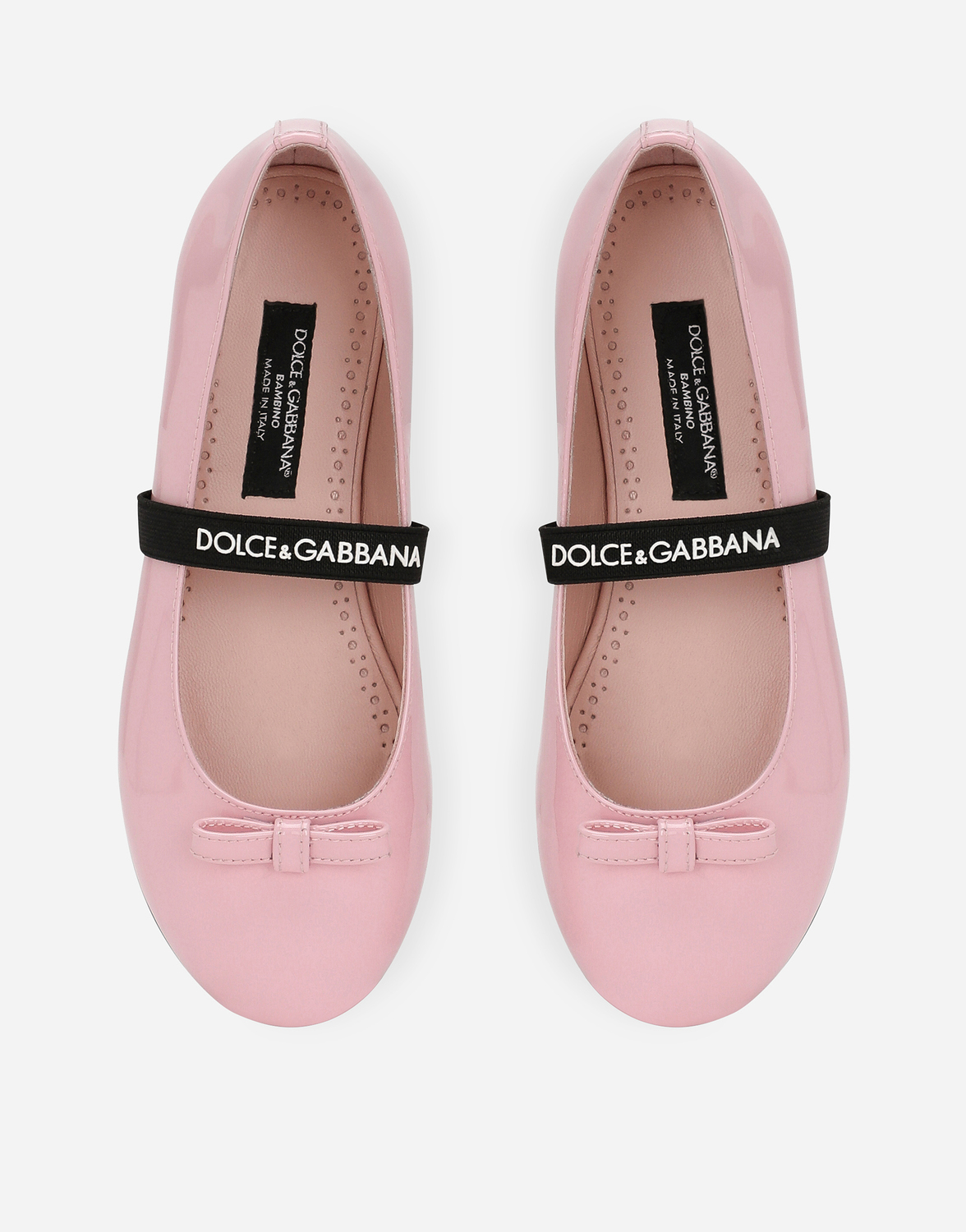 Балетки из лакированной кожи с бантом Dolce&Gabbana, розовый — фото 4