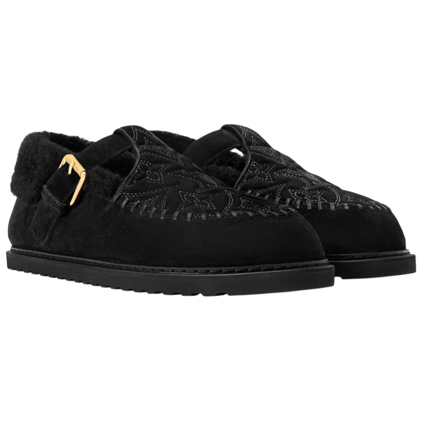 LOUIS VUITTON Grace Coddington Collaboration, Kitten Catogram Collection, туфли-мэри джейн на плоской подошве, женские, black — фото 4