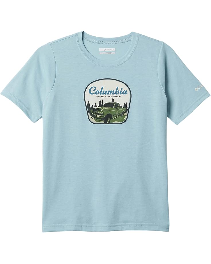 

Футболка Columbia Kids La Poudre Pass Short, цвет Ripple Blue/Truckin