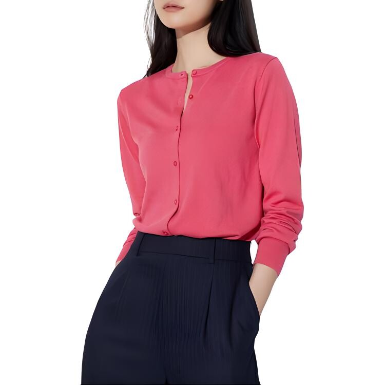 Трикотаж женский персиково-розовый Uniqlo
