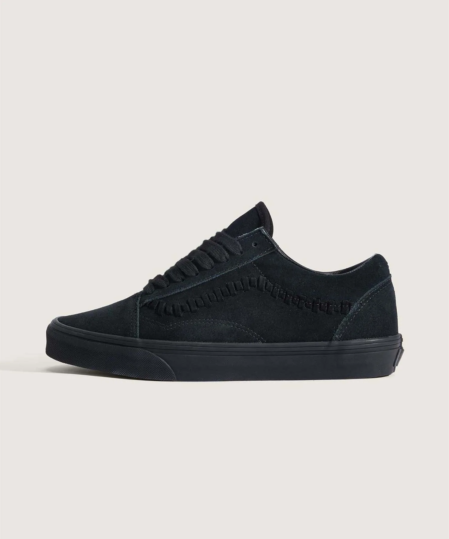 Унисекс кеды из натуральной кожи Old Skool Crafted Stripe VANS чёрные