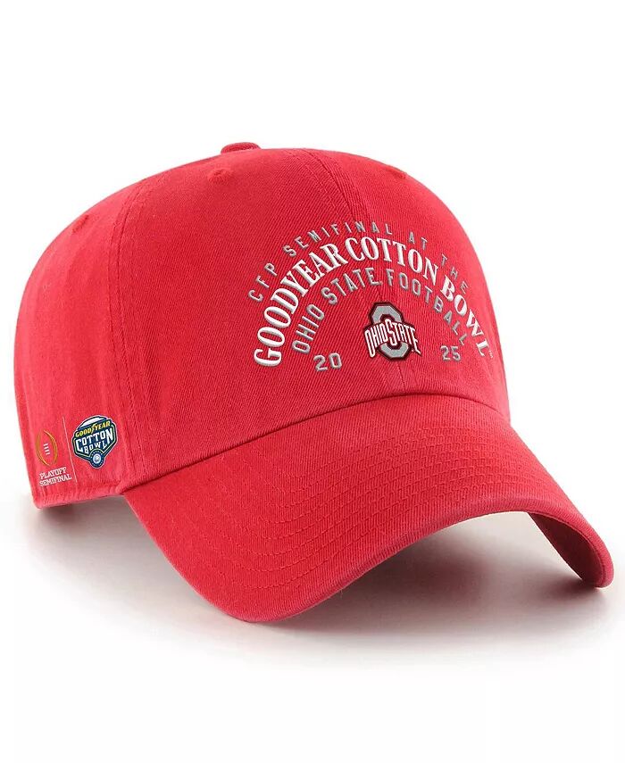 

Мужская алая бейсболка Ohio State Buckeyes College Football Playoff 2025 Cotton Bowl Clean Up Adjustable '47 Brand