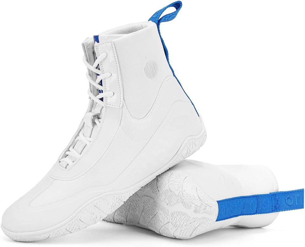 

Борцовки мужские, профессиональные боксерские кроссовки для фитнеса, высокие ботинки для пауэрлифтинга и бодибилдинга для зала и тренировок Hiuzylqx, белый