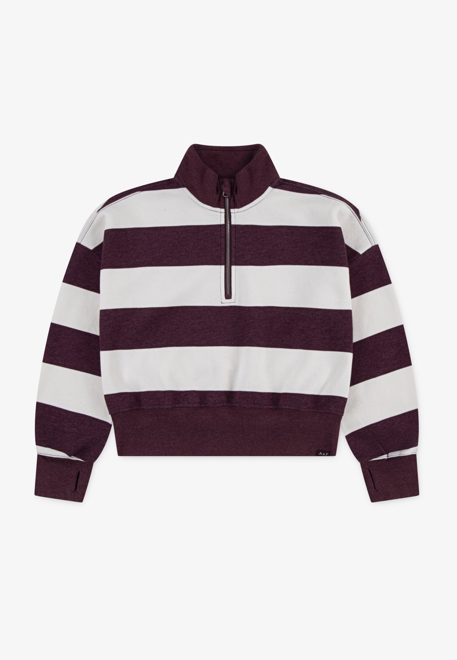 

Толстовка Abercrombie & Fitch QUARTER ZIP PREPPY, Fig/Dark Red